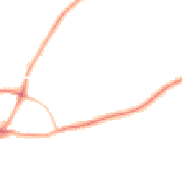 Night-time road noise heatmap for GU1 2DZ