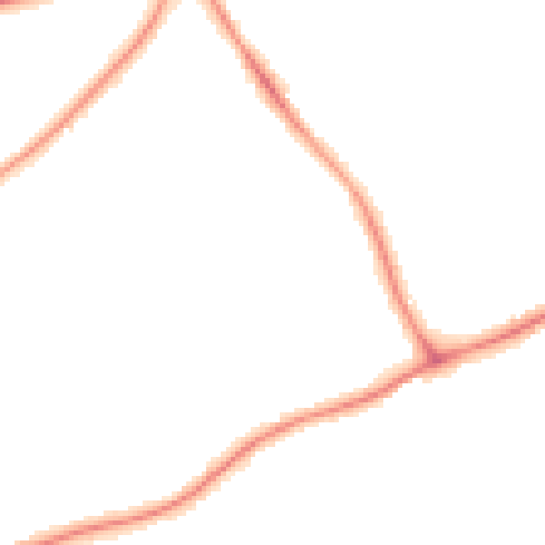Night-time road noise heatmap for GU1 2JS