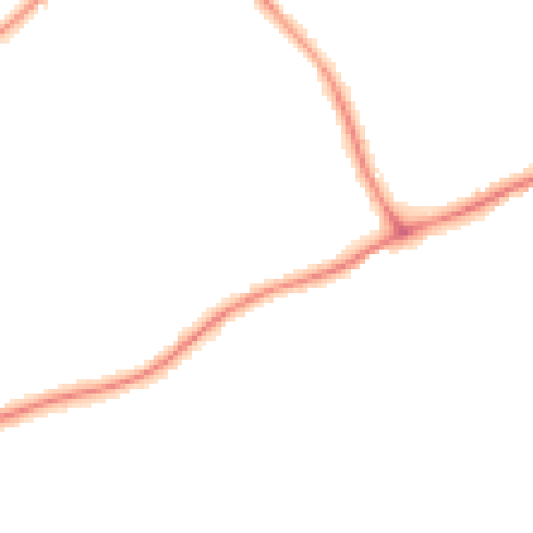 Night-time road noise heatmap for GU1 2JT