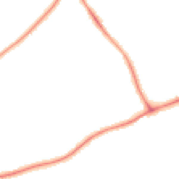 Night-time road noise heatmap for GU1 2LP