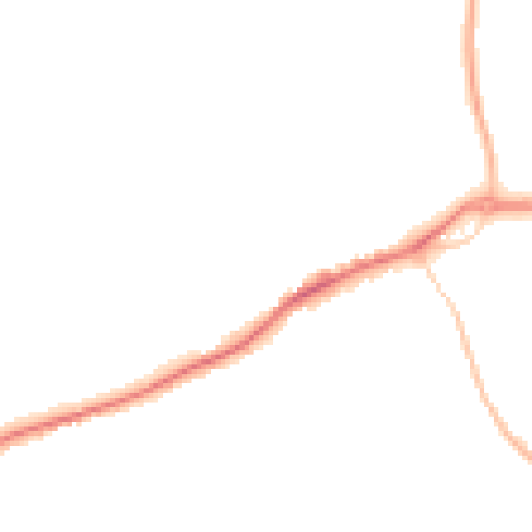 Night-time road noise heatmap for GU1 2SB
