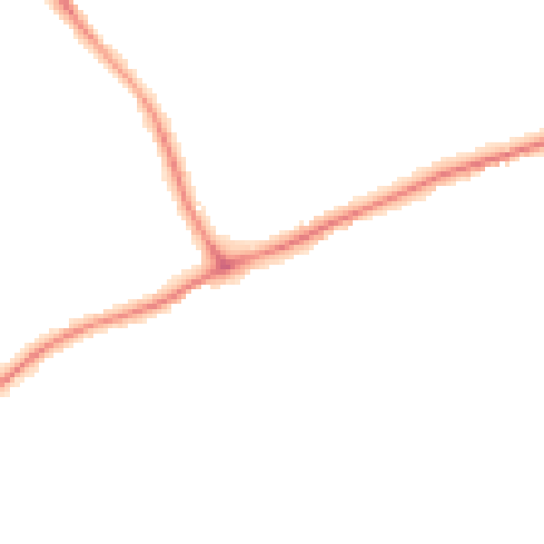 Night-time road noise heatmap for GU1 2SP