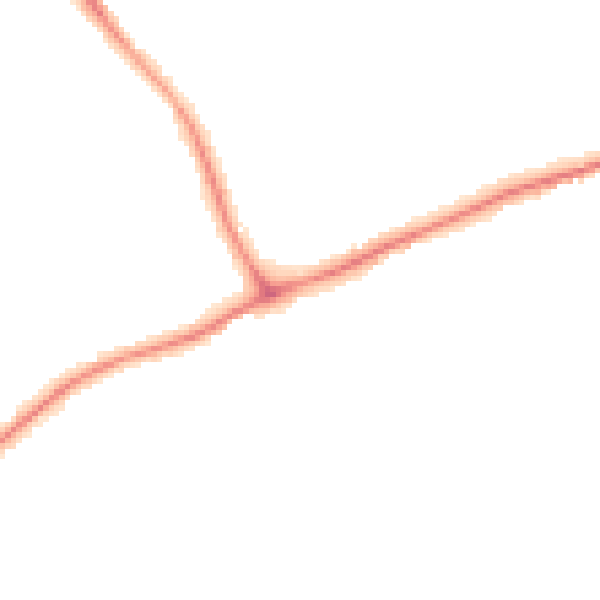 Night-time road noise heatmap for GU1 2SS