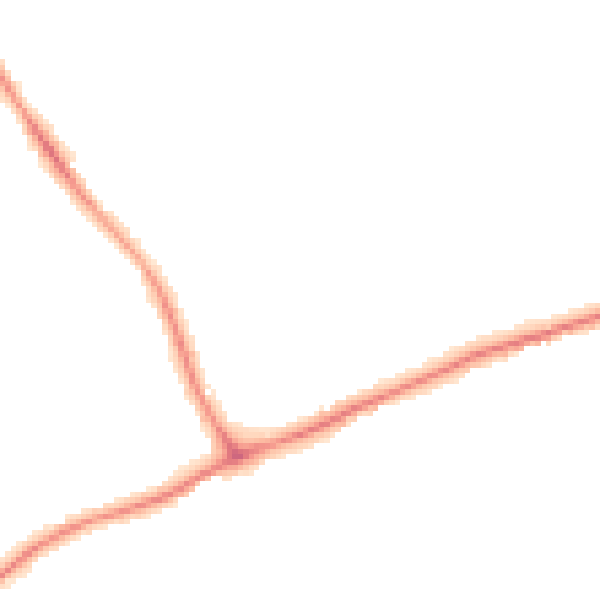 Night-time road noise heatmap for GU1 2SY