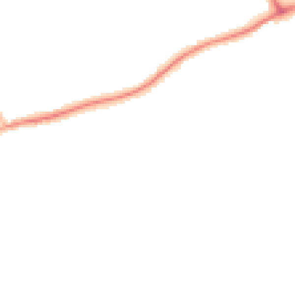 Night-time road noise heatmap for GU1 2YW