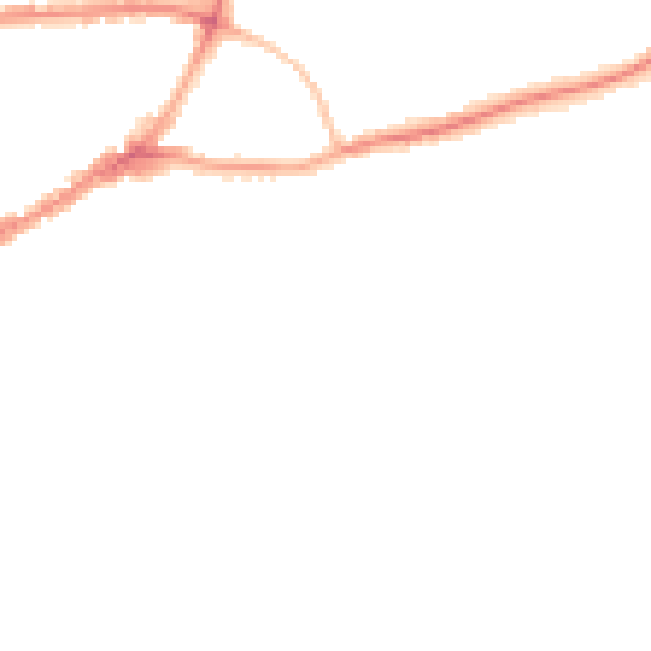 Night-time road noise heatmap for GU1 3QQ
