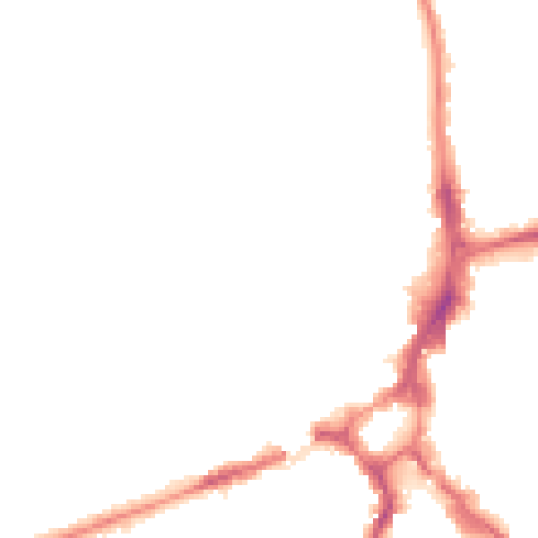 Night-time road noise heatmap for GU1 4BQ