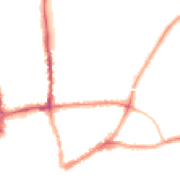 Night-time road noise heatmap for GU1 4DL