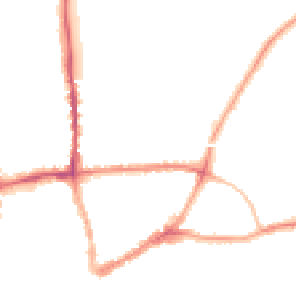 Night-time road noise heatmap for GU1 4DY