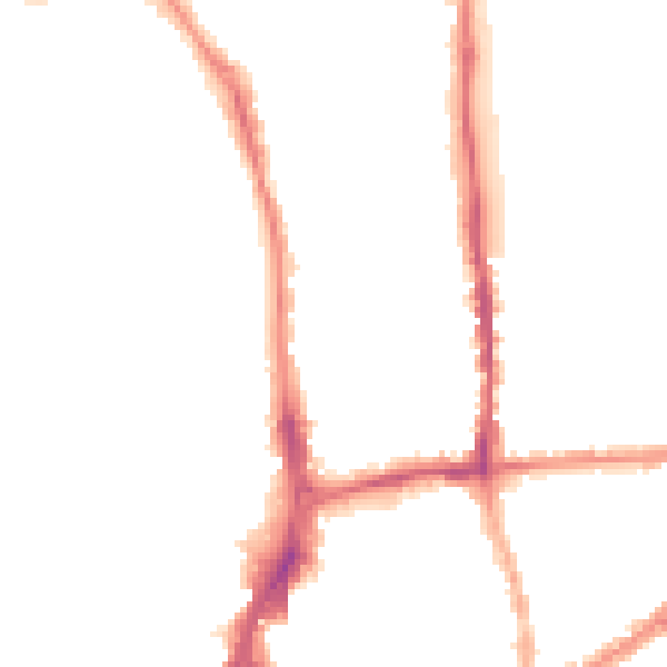 Night-time road noise heatmap for GU1 4NS