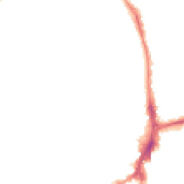 Night-time road noise heatmap for GU1 4UB