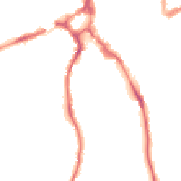 Night-time road noise heatmap for GU2 4AD