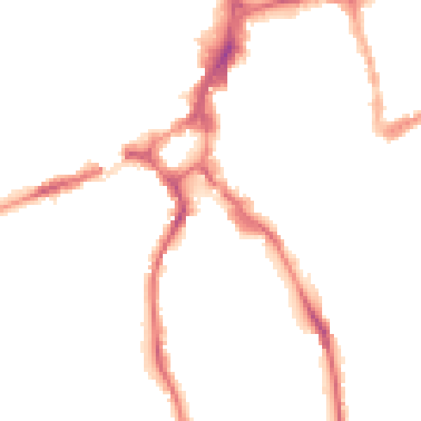 Night-time road noise heatmap for GU2 4AJ