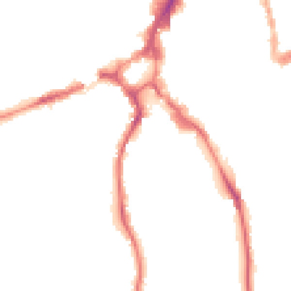 Night-time road noise heatmap for GU2 4AN