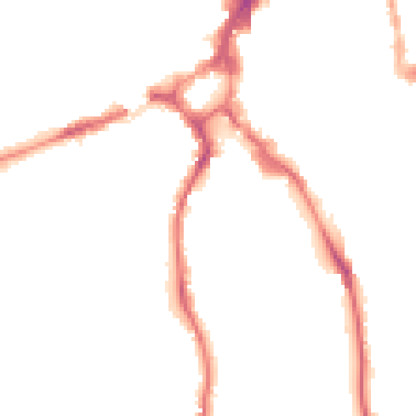 Night-time road noise heatmap for GU2 4AS