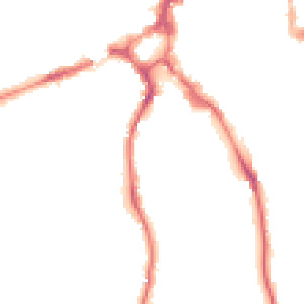 Night-time road noise heatmap for GU2 4AT