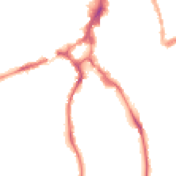 Night-time road noise heatmap for GU2 4AW