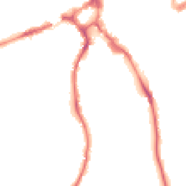 Night-time road noise heatmap for GU2 4AY