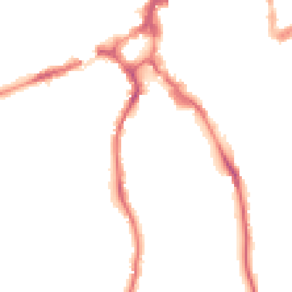Night-time road noise heatmap for GU2 4BA