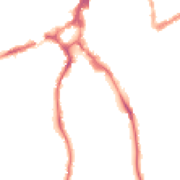 Night-time road noise heatmap for GU2 4BE