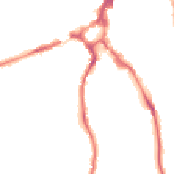Night-time road noise heatmap for GU2 4BP