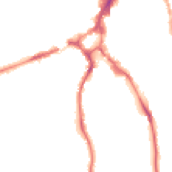 Night-time road noise heatmap for GU2 4BW