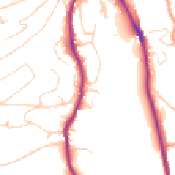 Daytime road noise heatmap for GU2 4DP