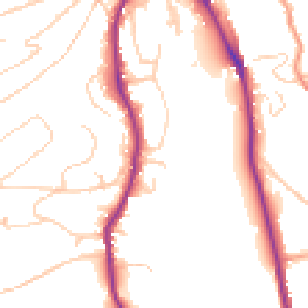 Daytime road noise heatmap for GU2 4DS