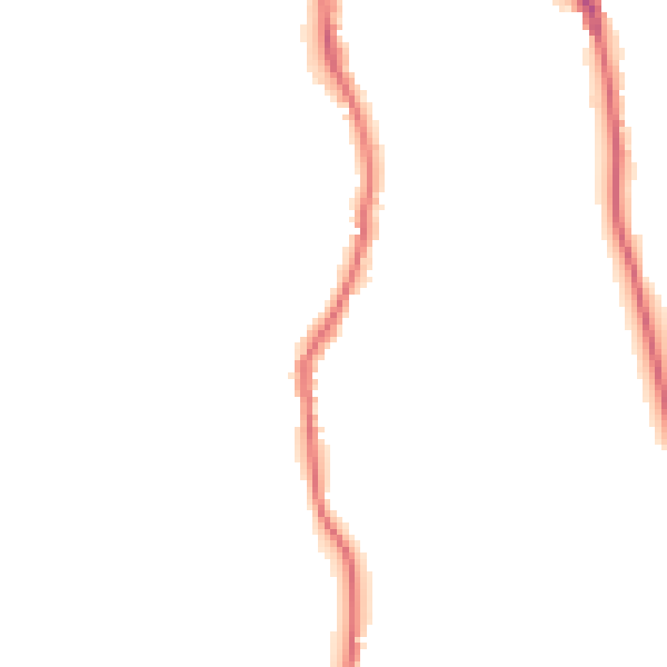 Night-time road noise heatmap for GU2 4DX
