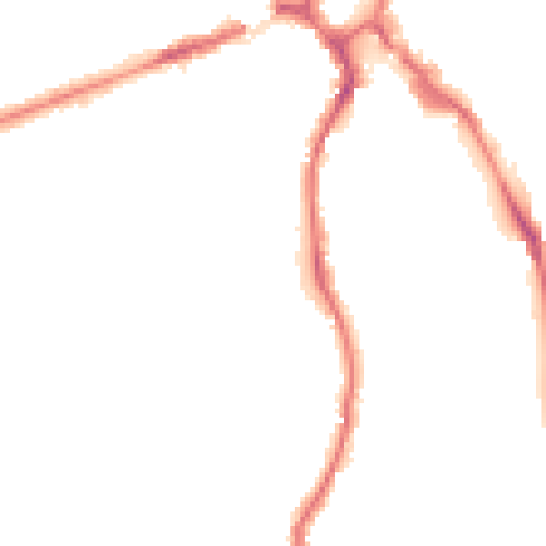 Night-time road noise heatmap for GU2 4EL