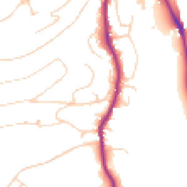 Daytime road noise heatmap for GU2 4EN