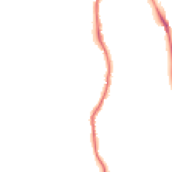 Night-time road noise heatmap for GU2 4EN