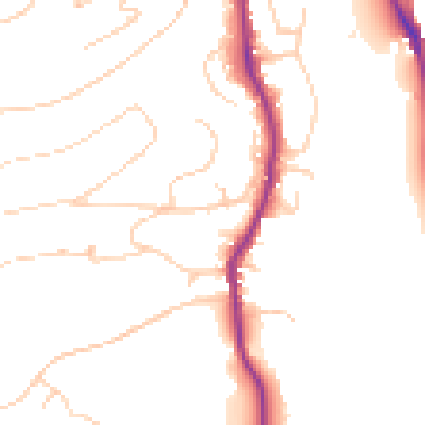 Daytime road noise heatmap for GU2 4EW