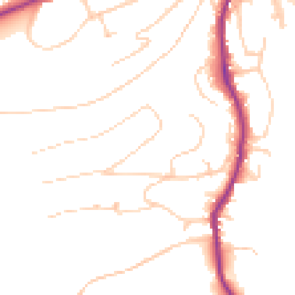 Daytime road noise heatmap for GU2 4EZ