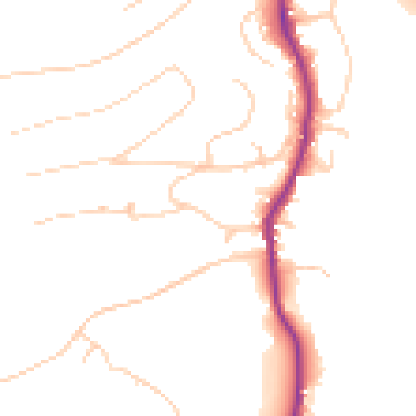 Daytime road noise heatmap for GU2 4HD