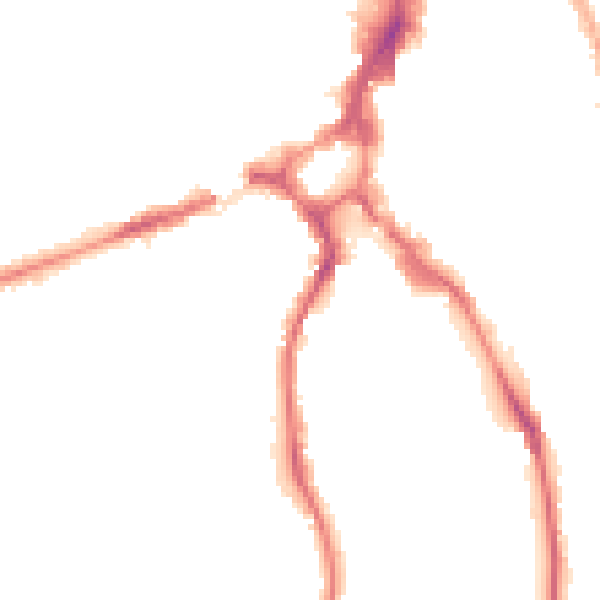 Night-time road noise heatmap for GU2 4HX