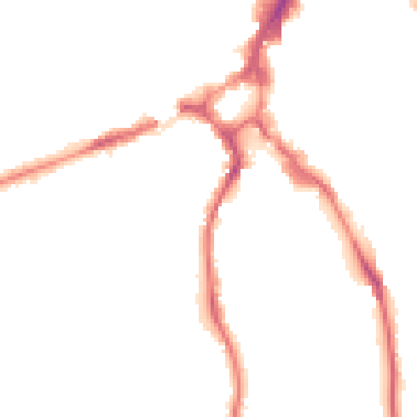 Night-time road noise heatmap for GU2 4HY
