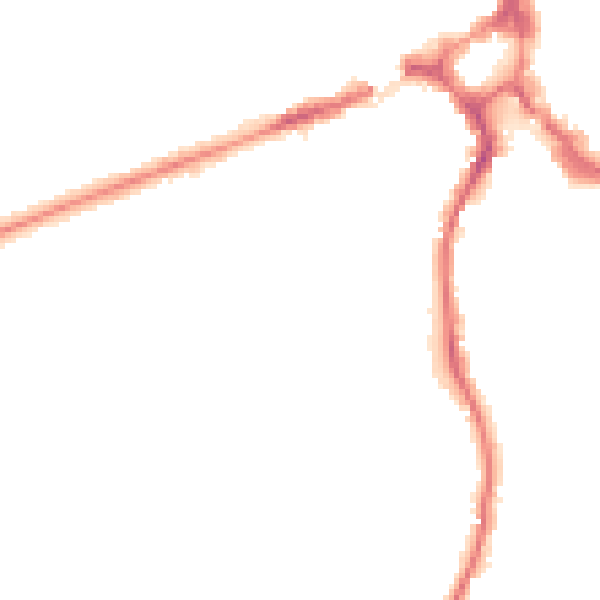 Night-time road noise heatmap for GU2 4JD