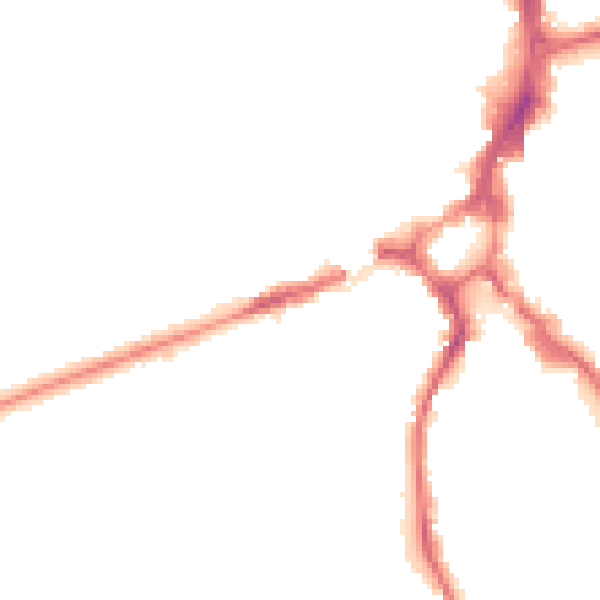 Night-time road noise heatmap for GU2 4JN