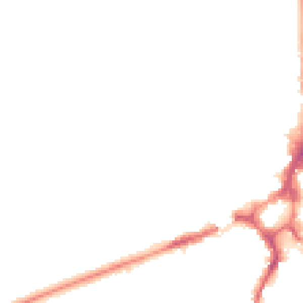Night-time road noise heatmap for GU2 7NJ