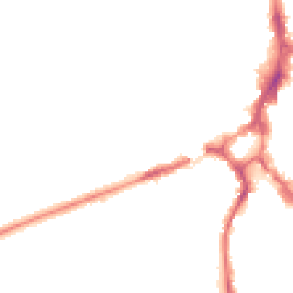 Night-time road noise heatmap for GU2 7NQ