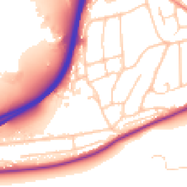 Daytime road noise heatmap for GU2 7QR