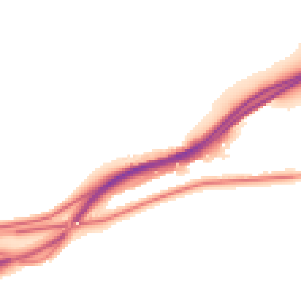 Night-time road noise heatmap for GU2 7SA