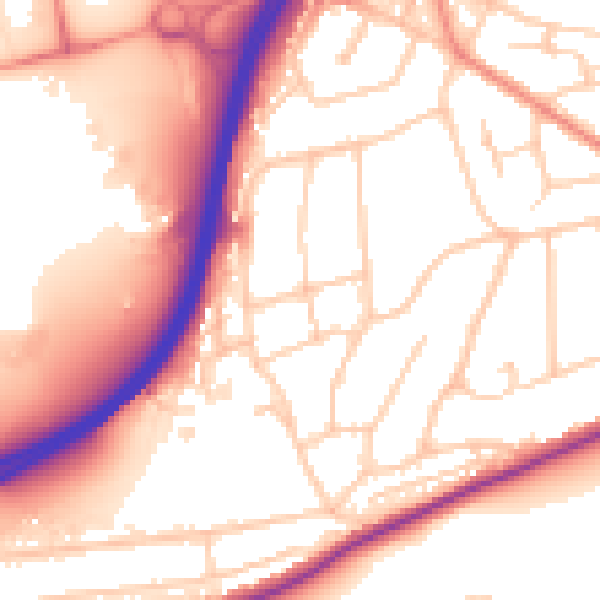 Daytime road noise heatmap for GU2 7SR