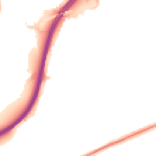 Night-time road noise heatmap for GU2 7SW