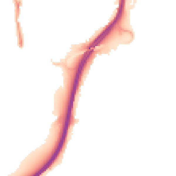 Night-time road noise heatmap for GU2 7SY