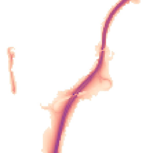 Night-time road noise heatmap for GU2 7UU