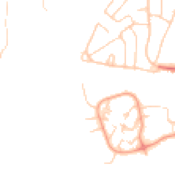 Daytime road noise heatmap for GU2 7YE