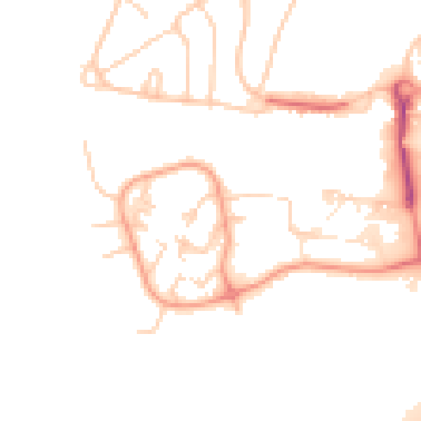 Daytime road noise heatmap for GU2 7YF