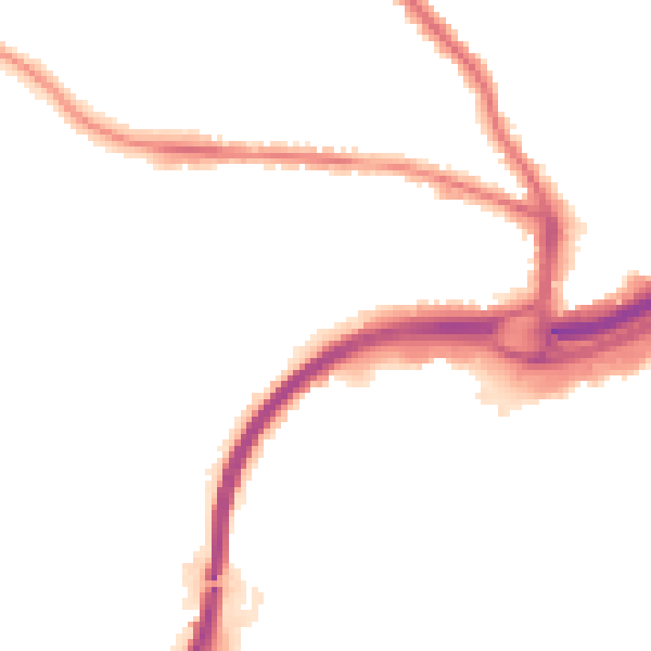 Night-time road noise heatmap for GU2 8AN
